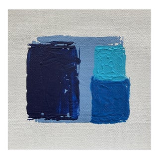Original Contemporary Colorfield Painting on Stretched Canvas Coastal Colors For Sale