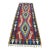 1970s Tribal Blue Ikat Kilim Runner Rug For Sale