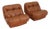 Vintage Nuvolone Lounge Chairs in Cognac Leather from Mimo Padova, Italy, 1970s, Set of 2 For Sale
