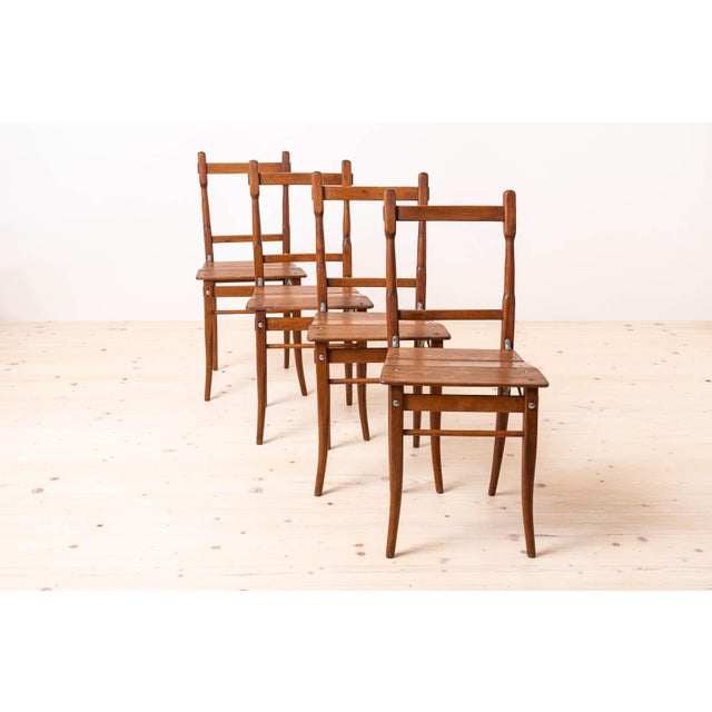 This set of 8 dining / guesthouse / inn chairs comes from Czech Republic and was manufactured in Fryšták. Designed by...