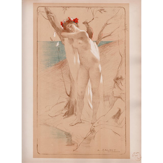 Antoine Calbet, L'Inconnue, 1897, Lithograph on Paper For Sale