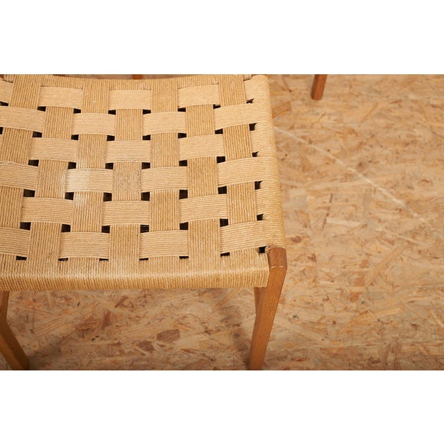 Chair Set in Oak Frame and Woven Seat, Denmark, 1950s, Set of 8 For Sale - Image 5 of 9
