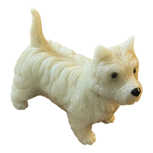 Carved Hardstone Dog Figure of a West Highland Terrier