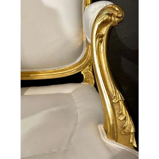Water Gilt French Settee, Sofa or Loveseat For Sale - Image 9 of 13