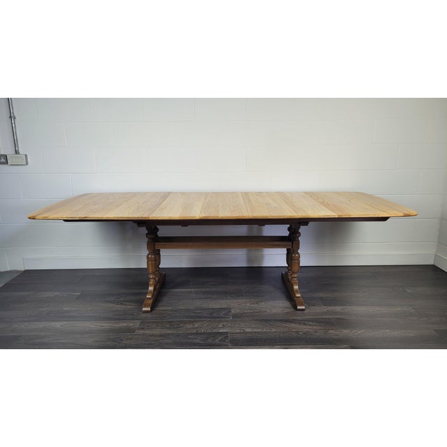 Ercol Grand Refectory Dining Table, 1990s, Set of 4 For Sale - Image 13 of 13