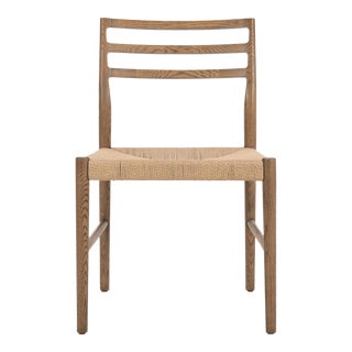 Four Hands Glenmore Woven Dining Chair - Natural Papercord, Smoked Oak For Sale