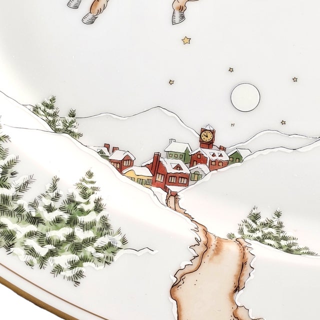 Fitz and Floyd Fitz and Floyd St. Nicholas Oval Serving Platter 14" For Sale - Image 4 of 5