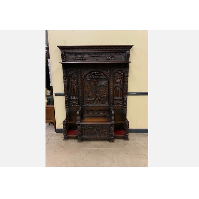 Antique Wardrobe with Chest Bench, 1930 For Sale - Image 12 of 12