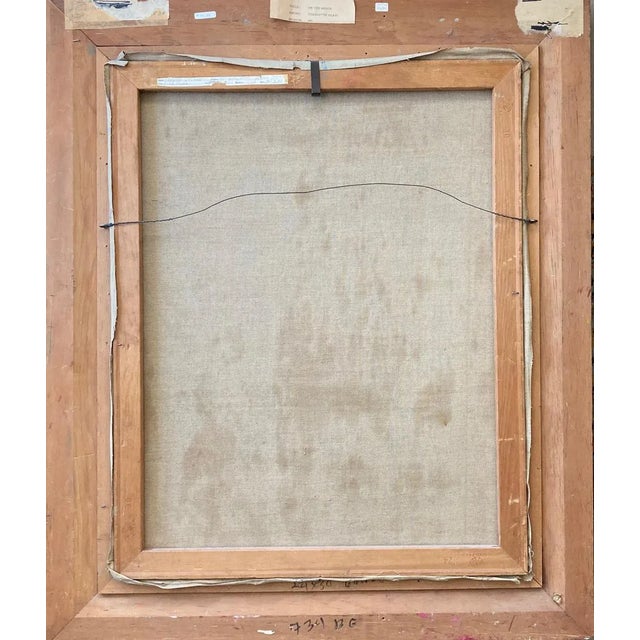 1950s 1950s "On The Beach" Figurative Oil Painting by Charlotte Brass, Framed For Sale - Image 5 of 7