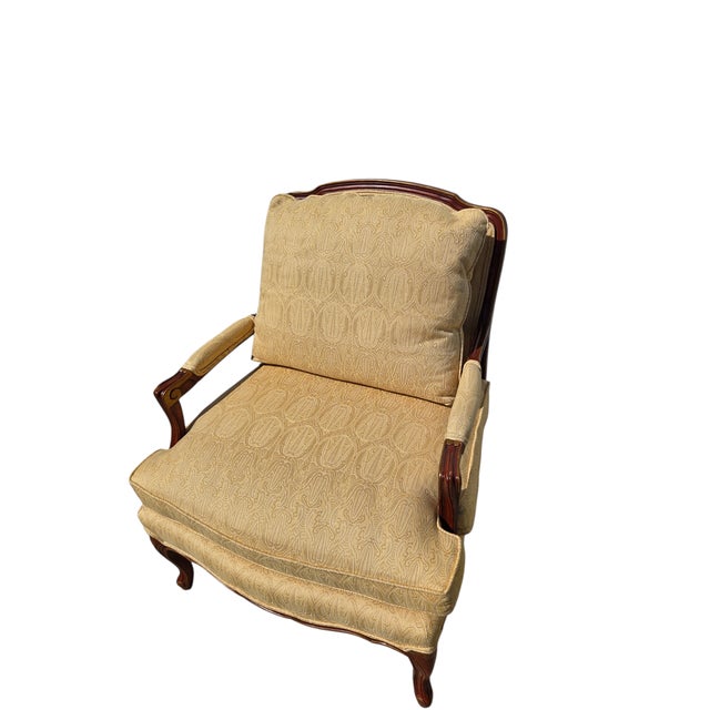 Thomasville Thomasville TRS Furniture Inc. Armchair Regency Bergere Lounge Chair Louis XV For Sale - Image 4 of 15