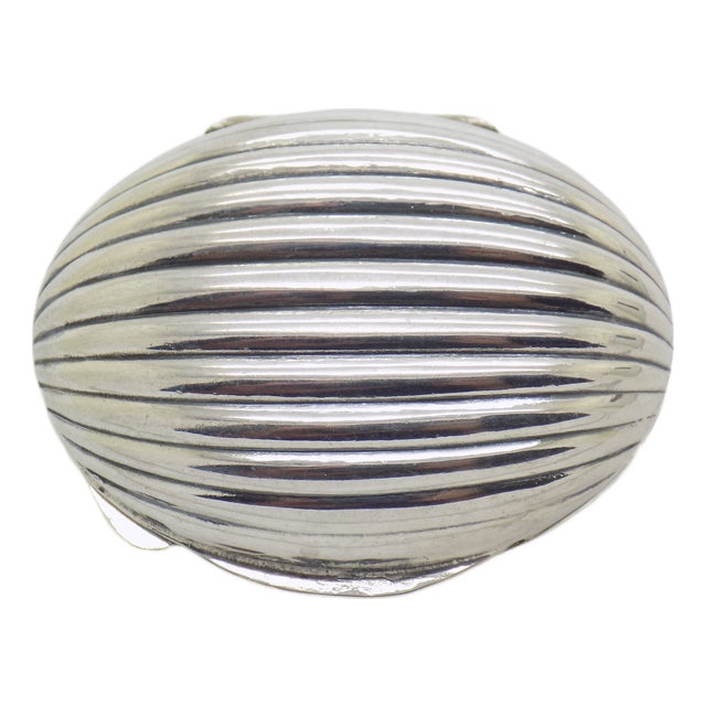 Vintage Italian Handmade Silver Box, 1980s For Sale