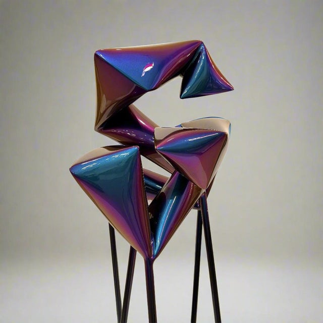 Floor Sculpture by Artist Willi Siber For Sale - Image 9 of 18