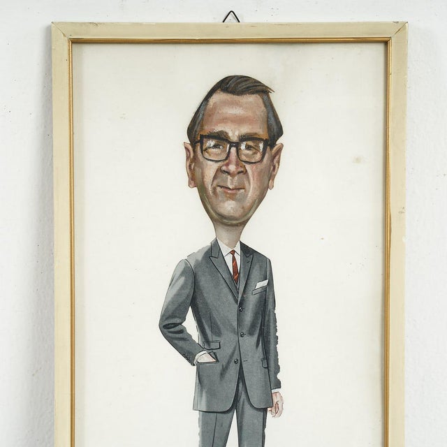 Regazzo, Caricature, 1965, Ink on Paper For Sale - Image 3 of 5