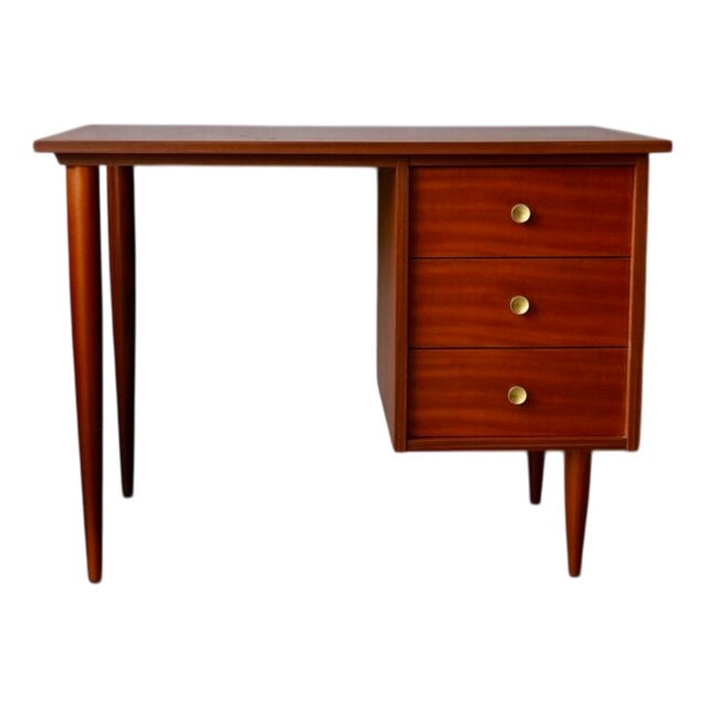 Antique Scandinavian Wooden Desk with Drawers For Sale
