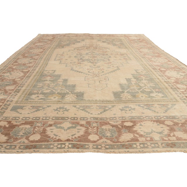 Contemporary Vintage Turkish Oushak Rug, 07'09 X 12'09 For Sale - Image 3 of 10