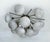 Italian sputnik flush mount with glossy gray pebble shaped Murano glass shades mounted on solid brass frame in bronze...