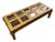 1970s Vintage Burl Wood Coffee Table Square Smoked Glass MCM For Sale