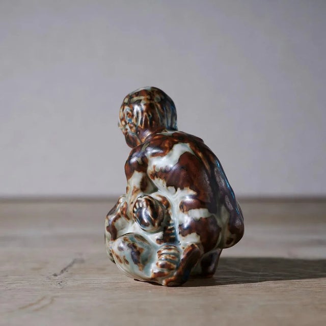 Boy with Bear by Knud Kyhn for Royal Copenhagen For Sale - Image 5 of 7