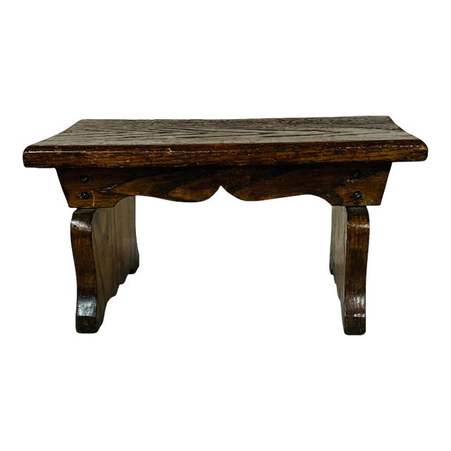 Mid Century Handmade Oak Tabletop Plant Stand For Sale