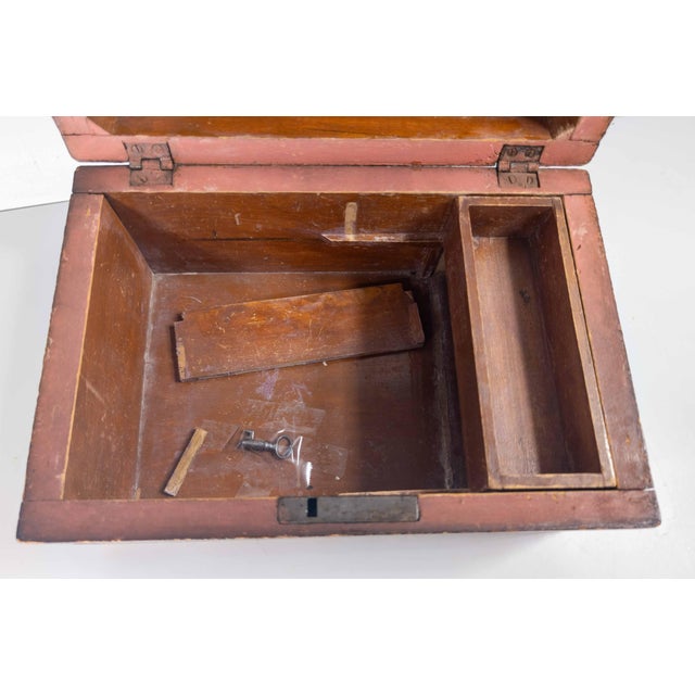 19th Century American Folk Art Grain Painted Document Box With Decoration For Sale - Image 16 of 18