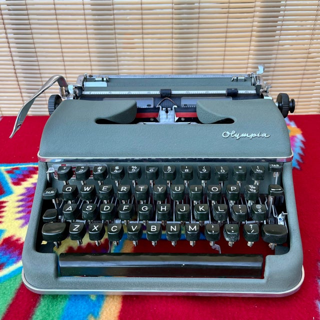 1950s MidCentury Modern Olympia Sm3 Portable Typewriter With Case