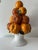 Vintage Italian Majolica topiary. Hand-made in Italy. Tromp l'oeil pyramid of ripened oranges complete with realistic...