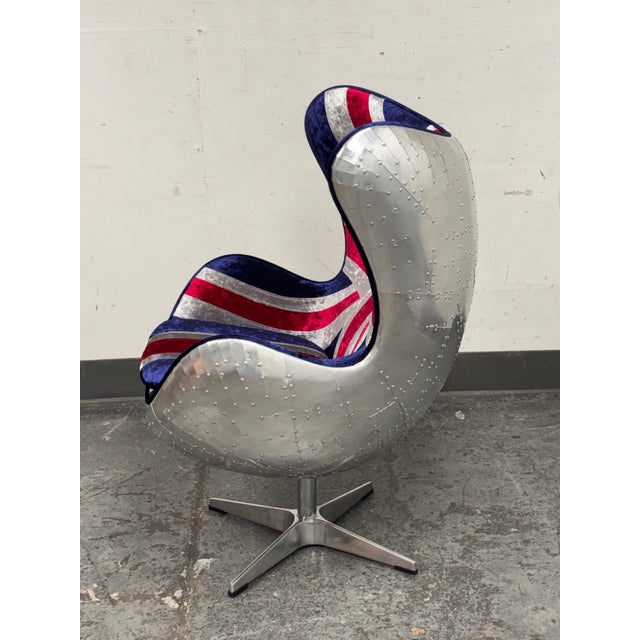 Design Plus Gallery presents a Union Jack Egg Chair from Acme Furniture. The chair is inspired by Arne Jacobsen's Egg...