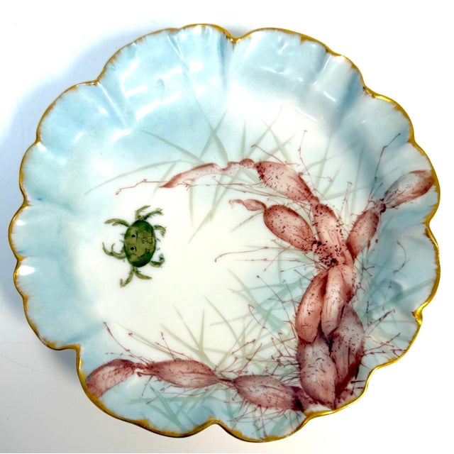 1893 Haviland Limoges Aesthetic Movement Crab Plates - Set of 6 For Sale - Image 17 of 18