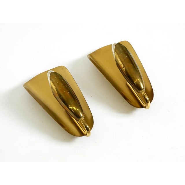 1950s Mid-Century Modern Swedish Brass Wall Lamps, 1950s, Set of 2 For Sale - Image 5 of 13