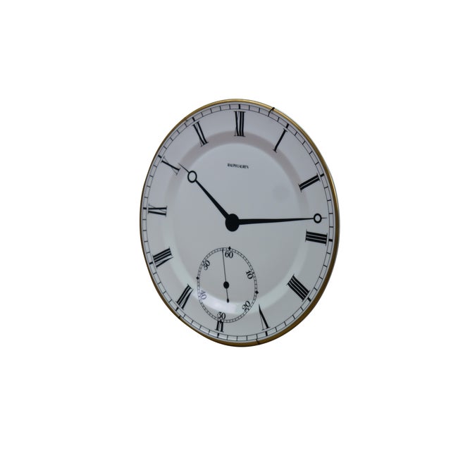 English 1980s Ralph Lauren Wedgwood Pocket Watch Clock Charger Serving Plate 13" For Sale - Image 3 of 10