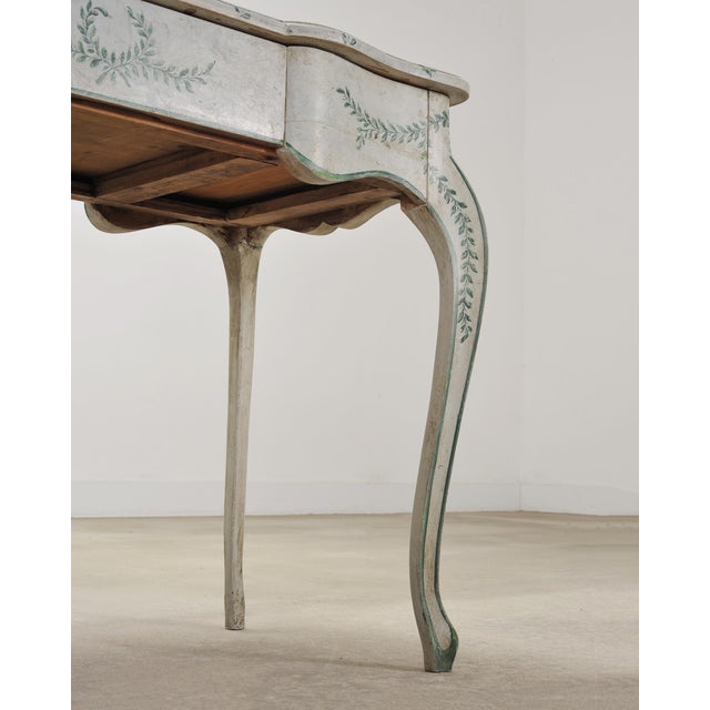 Venetian Painted Country Italian Provincial Writing Table Desk For Sale - Image 15 of 18