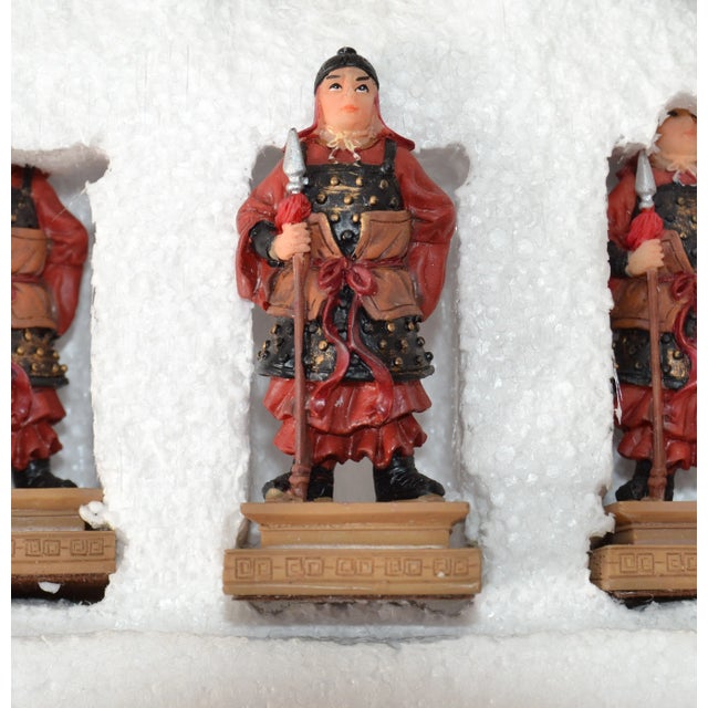 Asian Style Vintage Chinese Theme Chess Set With Walnut Maple Veneer Deluxe Board For Sale - Image 4 of 12