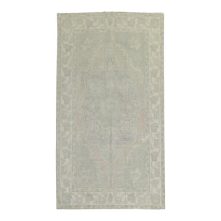Vintage Turkish Oushak Rug - 4'10" x 8' For Sale