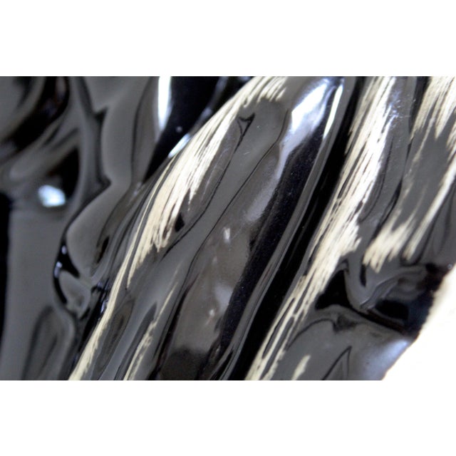 Vintage 1950s Mid-Century Modern Black Panther Ceramic Tv Lamp & Planter For Sale - Image 12 of 13