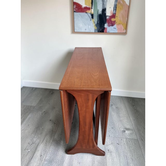 Vintage Dining Table in Teak with Drop Leaf, 1970 For Sale - Image 9 of 18