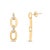 Haus of Brilliance Gold Vermeil Diamond Accent Bold Oval Link Earring For Sale - Image 4 of 4