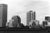 Montreal, Quebec, Canada, 1960s, black and white view of the city's skyline featuring a mix of historic and modern...