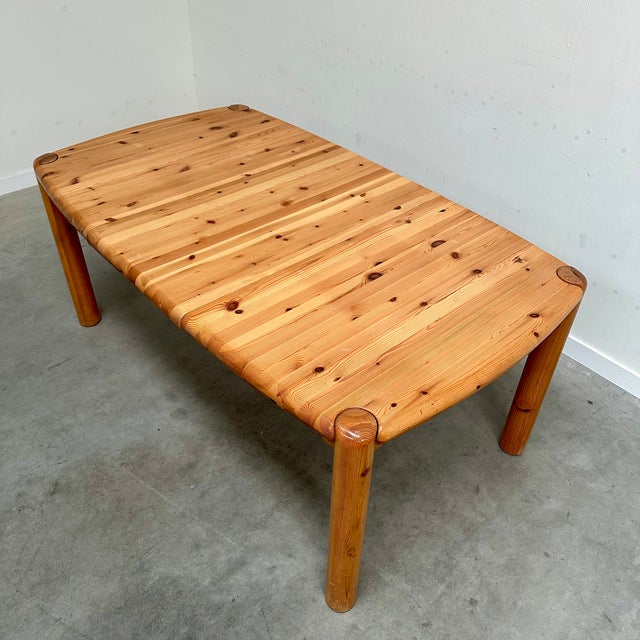 Wood Extendable Dining Table in Pine attributed to Rainer Daumiller, 1970s For Sale - Image 7 of 9