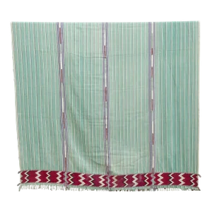 Mid-Century Sea Foam Green Mayan Coverlet