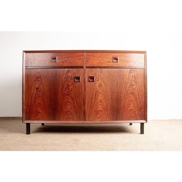 Brown Scandinavian Sideboard in Rosewood by Erik Brouer for Brouers Mobelfabrik, 1960 For Sale - Image 8 of 13