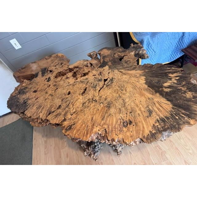 Handcrafted Burlwood Table - One of a Kind Statement Piece For Sale - Image 11 of 11