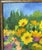 Wood Original Signed Framed Acrylic Painting on Canvas Depicting a Flower Garden For Sale - Image 7 of 12