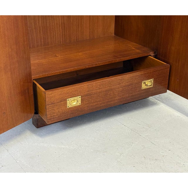 1930s Art Deco Walnut Two-Door Wardrobe, 1930s For Sale - Image 5 of 10