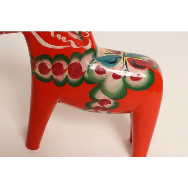 Mid-Century Scandinavian Modern Hand-Painted Dala Horse From Färnäs Sweden For Sale - Image 11 of 13