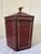 Campaign Late 19th Century Maitland-Smith Hexagonal Leather Box With Brass Fist Finial For Sale - Image 3 of 12