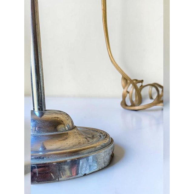 Metal Vintage Art Deco Lamp in Cast Iron and Bakelite, 1920 For Sale - Image 7 of 15