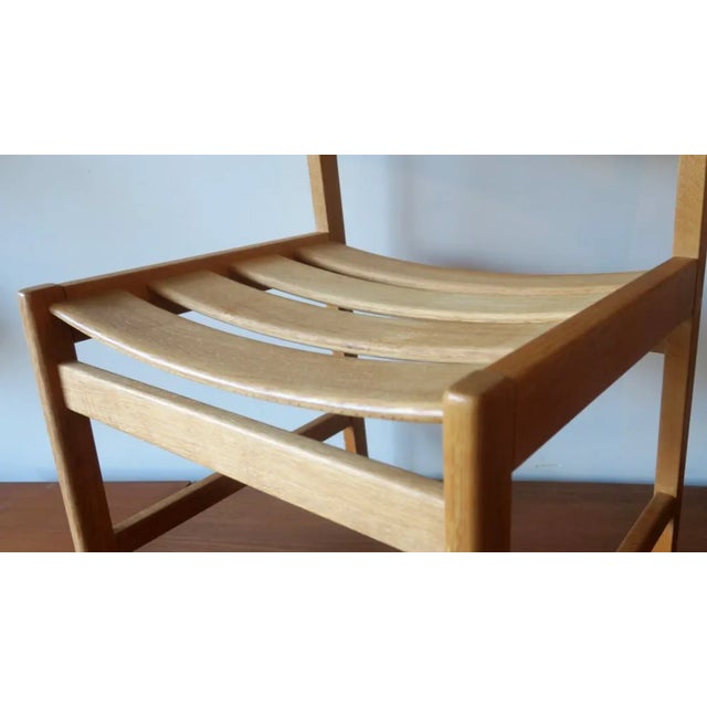 Solid ash side chair or dining chair designed by Kurt Ostervig for KP Mobler in the 1950s. Label underneath. Large chair...