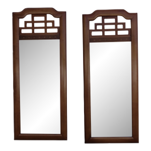 Henry Link Hollywood Regency Wall Bathroom Vanity Mirrors a Pair 6408