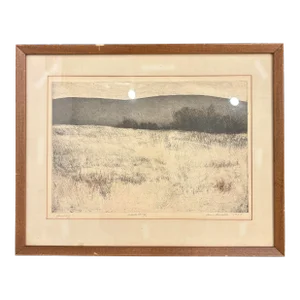 “January” Alvin Dunkle Signed Artist Proof Etching Print