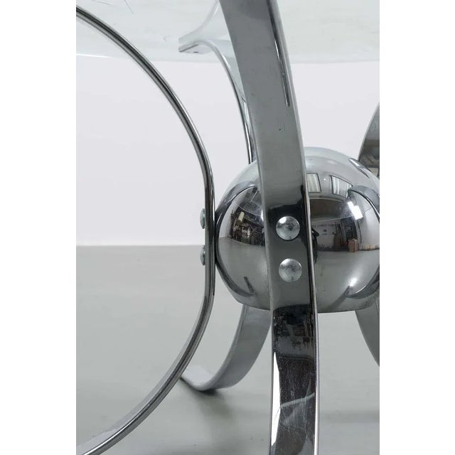Vintage Chrome Coffee Table For Sale - Image 5 of 9